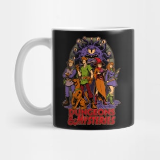 Dungeons and Mysteries - RPG Vintage Dog Cartoon Mug